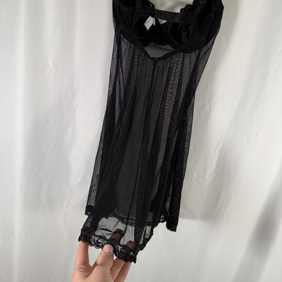 Victoria's Secret Lingerie Womens Small Black Sheer Wired Adjustable Lightweight - Picture 12 of 12
